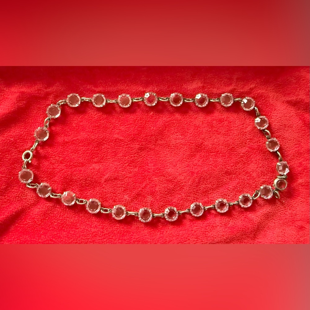 Banana Republic Vintage Swarovski Pink Crystals Necklace